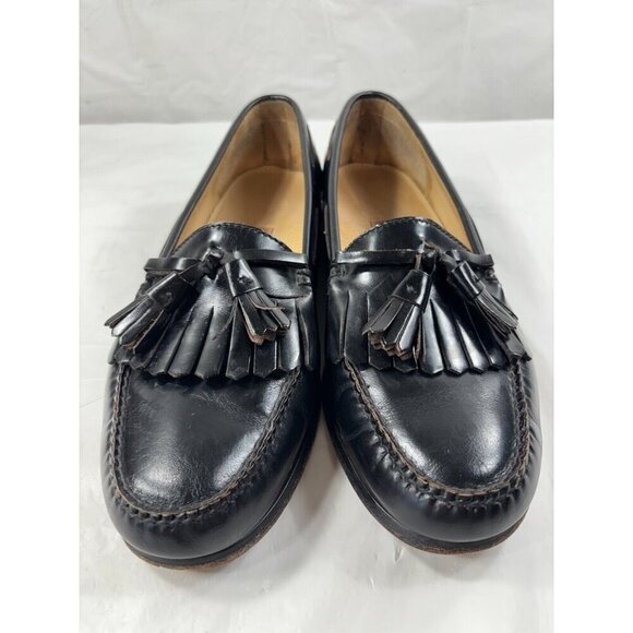 Cole Haan Men's Pinch Tassel Loafer Size 11.5 D Slip On Dress Shoe Black Leather - Picture 9 of 12